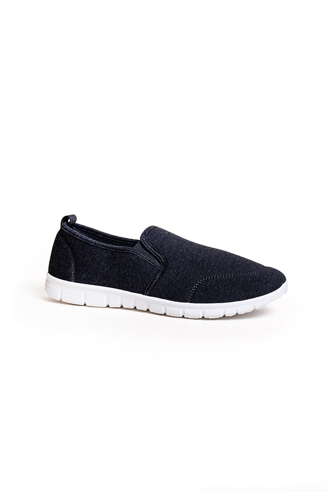 Roger Men Twin Gusset Grey Slip On Canvas Wholesale