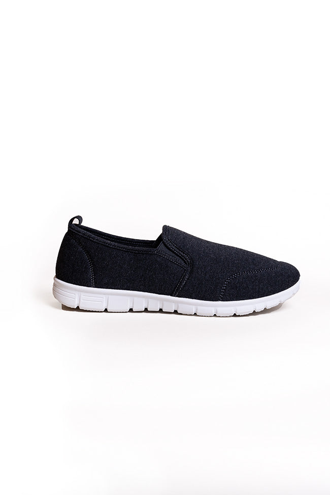 Roger Men Twin Gusset Grey Slip On Canvas Wholesale