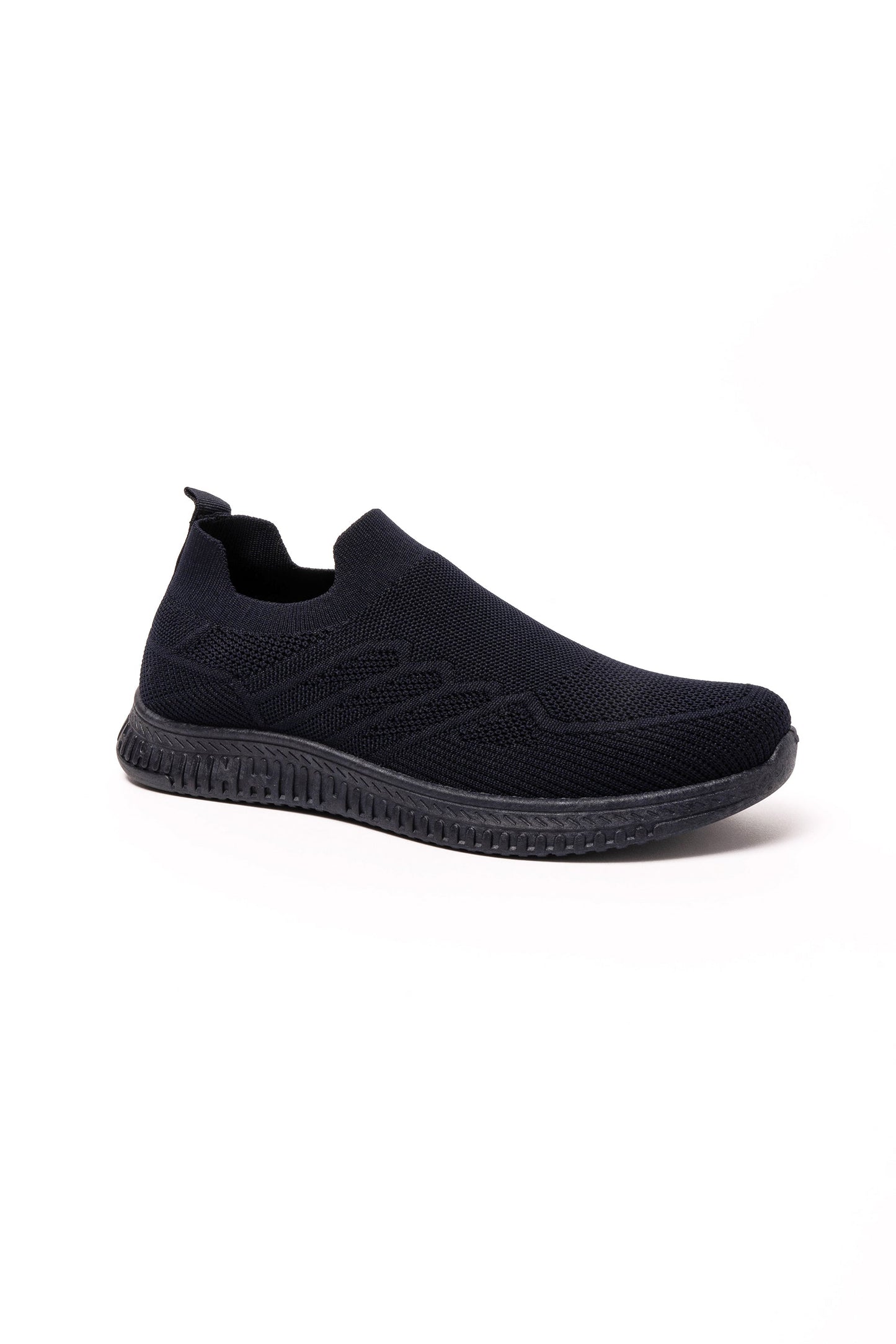 Luke Knitted Slip On Navy Trainer