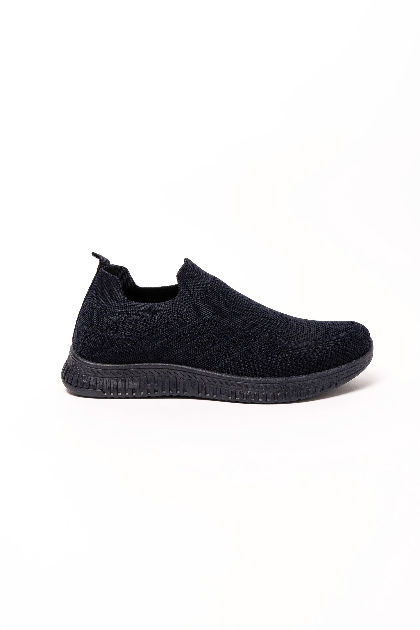 Luke Knitted Slip On Navy Trainer