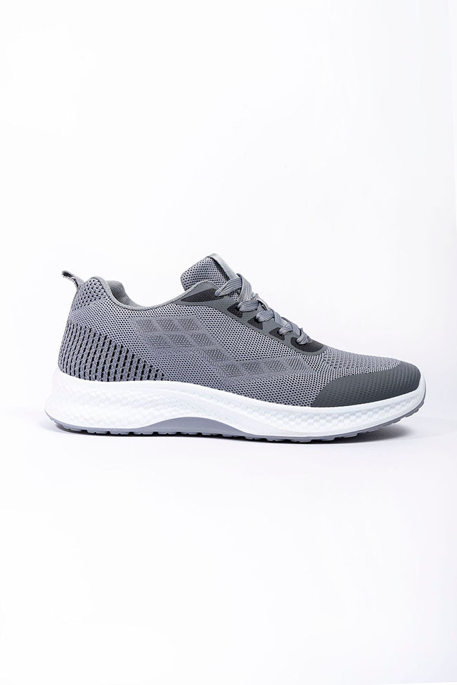 Mateo Flynit Men's Lace Up Trainer Grey