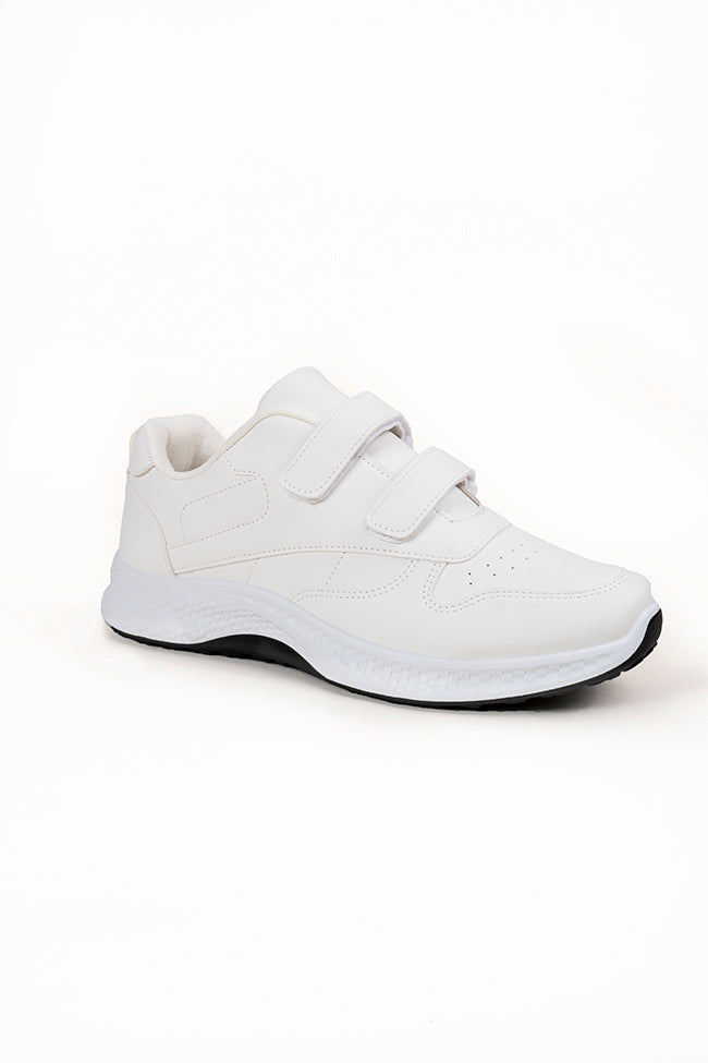 Noah Matt PU Twin Touch Fasten Sports Men's Trainer White