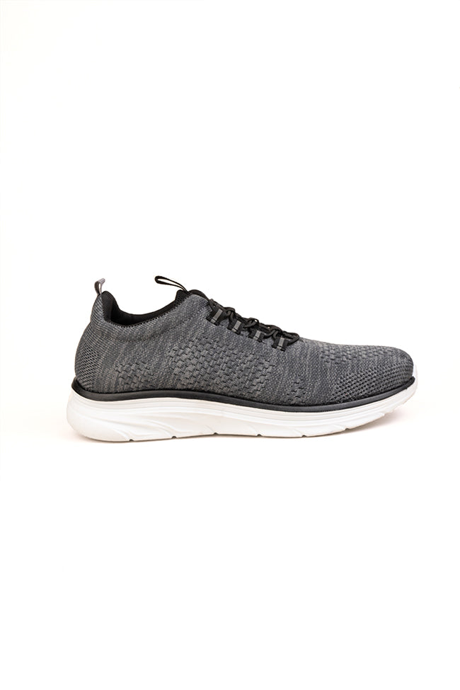 Arlo Men's Bungee Lace Grey Trainer