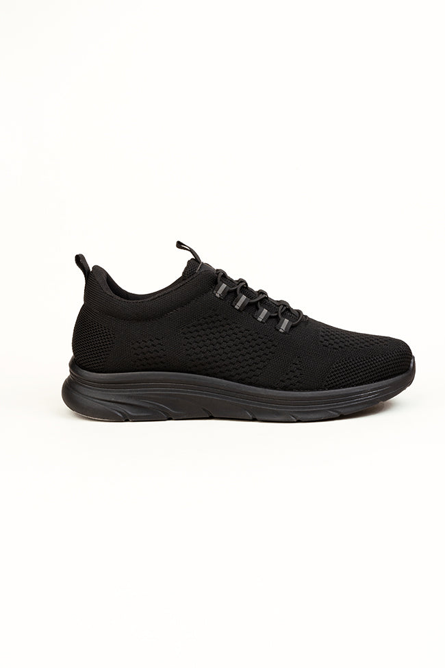 Arlo Men's Bungee Lace Black Trainer