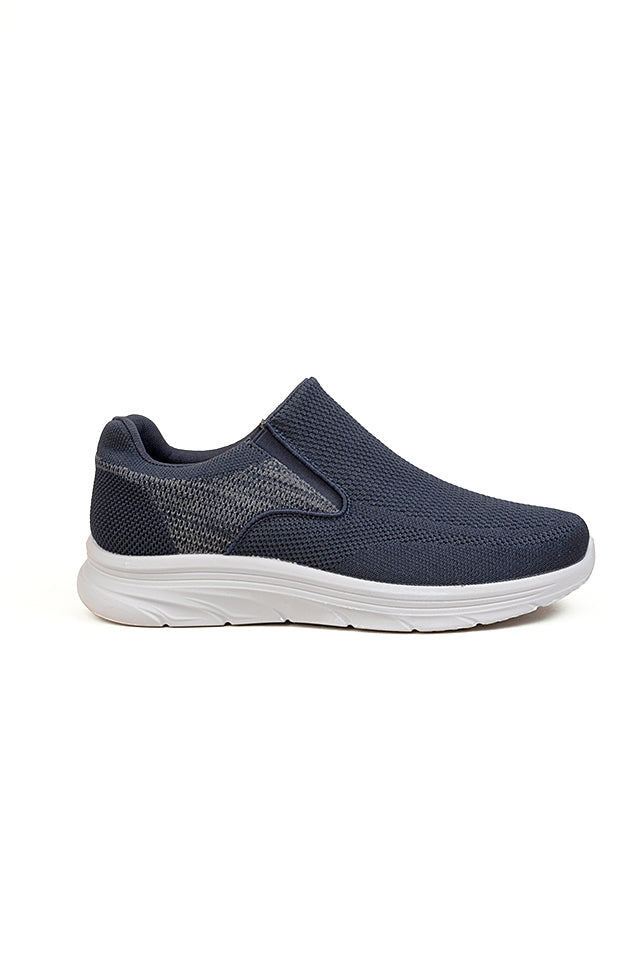 Ezra Men Twin Gusset Navy Trainers
