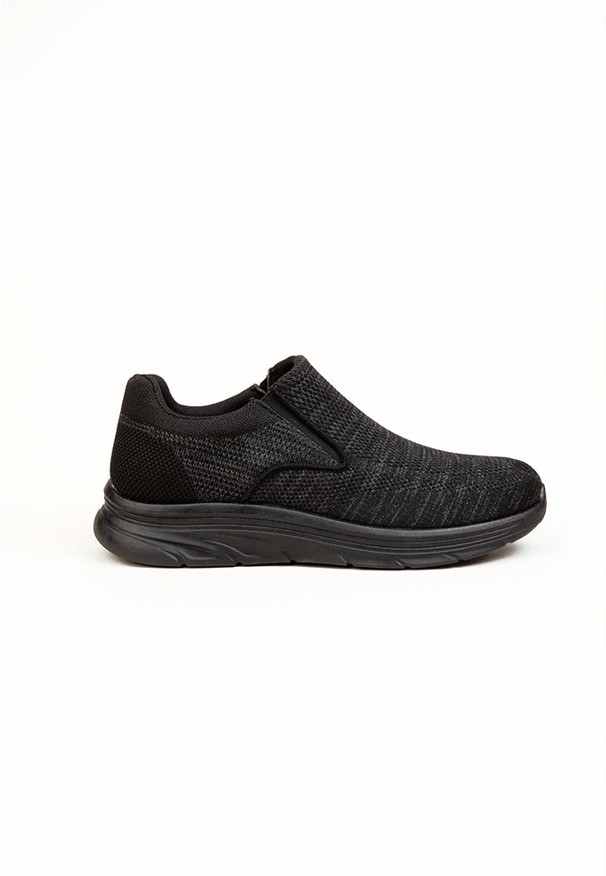 Ezra Men Twin Gusset Black Trainers