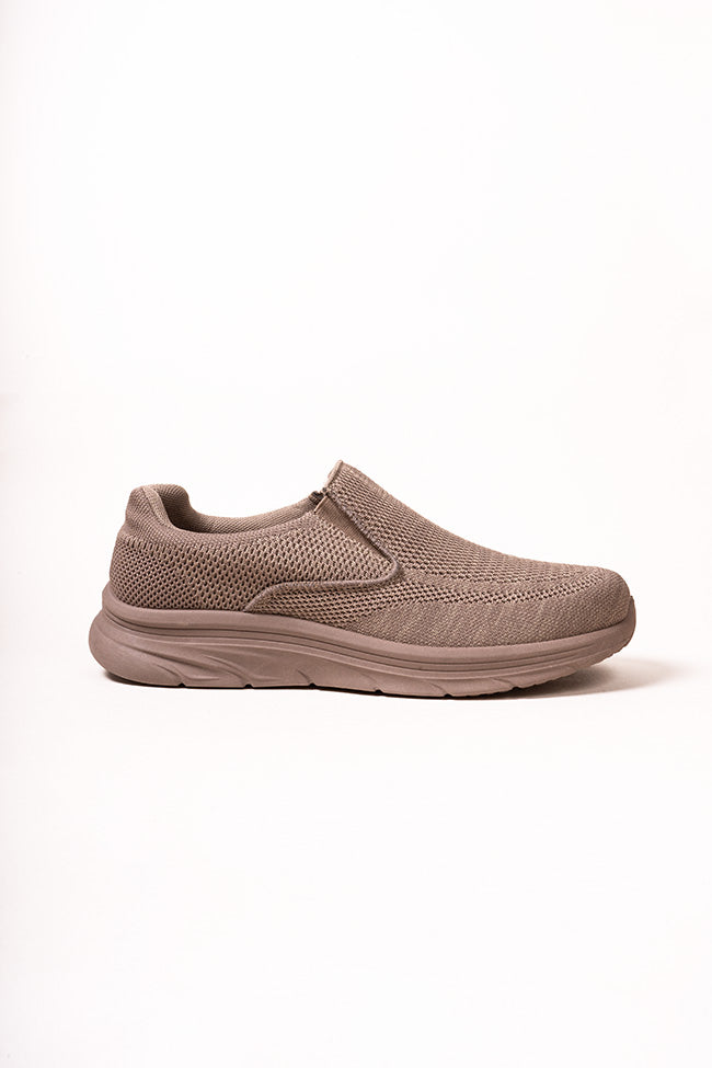 Ezra Men Twin Gusset Taupe Trainers