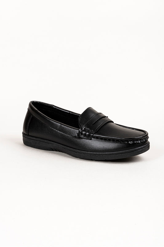 Cintra Ladies Black Slip On Loafers