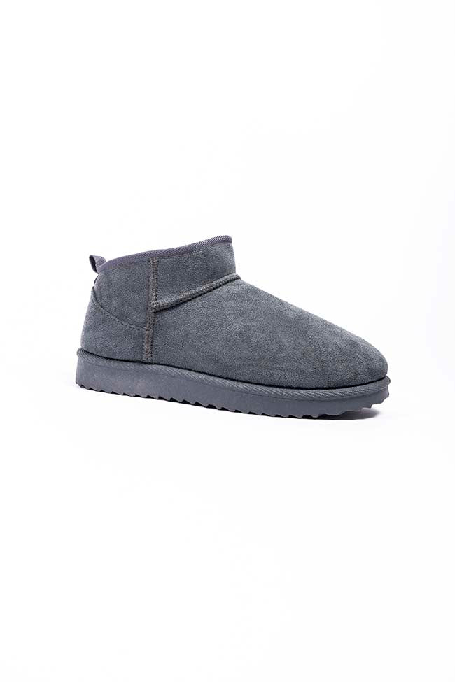 Addison Grey Microfibre Low Cut Ladies Boots