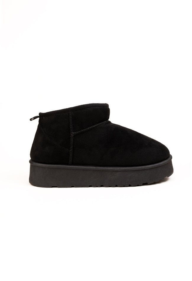 Scarlet Ladies Platform Low Cut Ankle Boot Black Wholesale