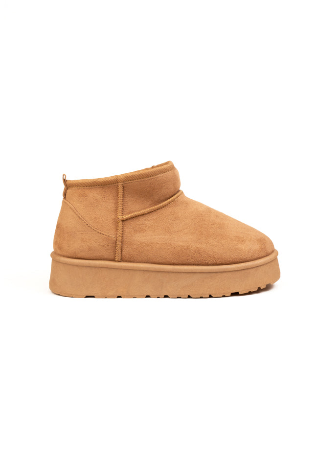 Scarlet Ladies Platform Low Cut Ankle Boot Chestnut Wholesale