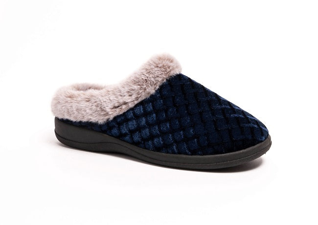 Liberty Dr Lightfoot Navy Embellished Women's Slipper