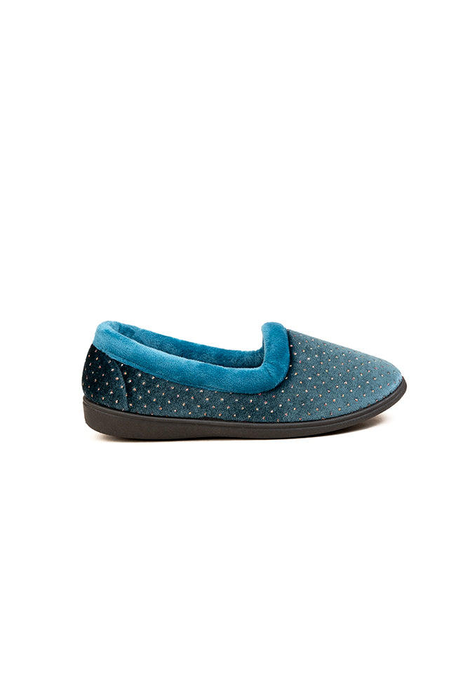 Esme Dr. Lightfoot Ocean Velour Pearl Slipper Wholesale