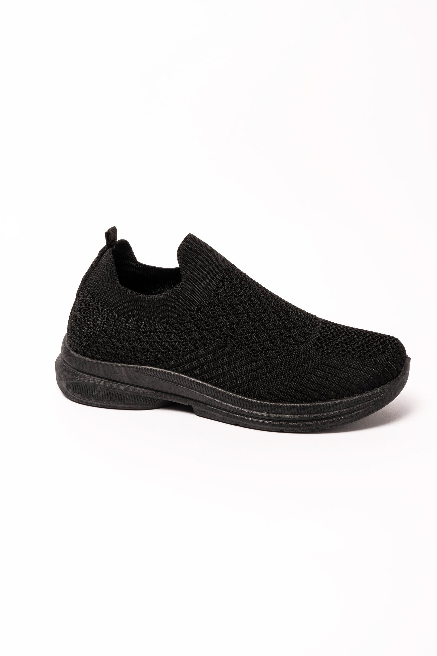 Lauren Black Knitted Slip on Trainers