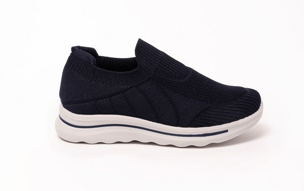 Simone Ladies Navy Flynit Trainer 3x7 Wholesale
