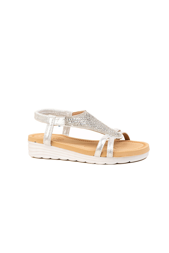 Tallulah Silver Shimmer With Clear and Gold Gems