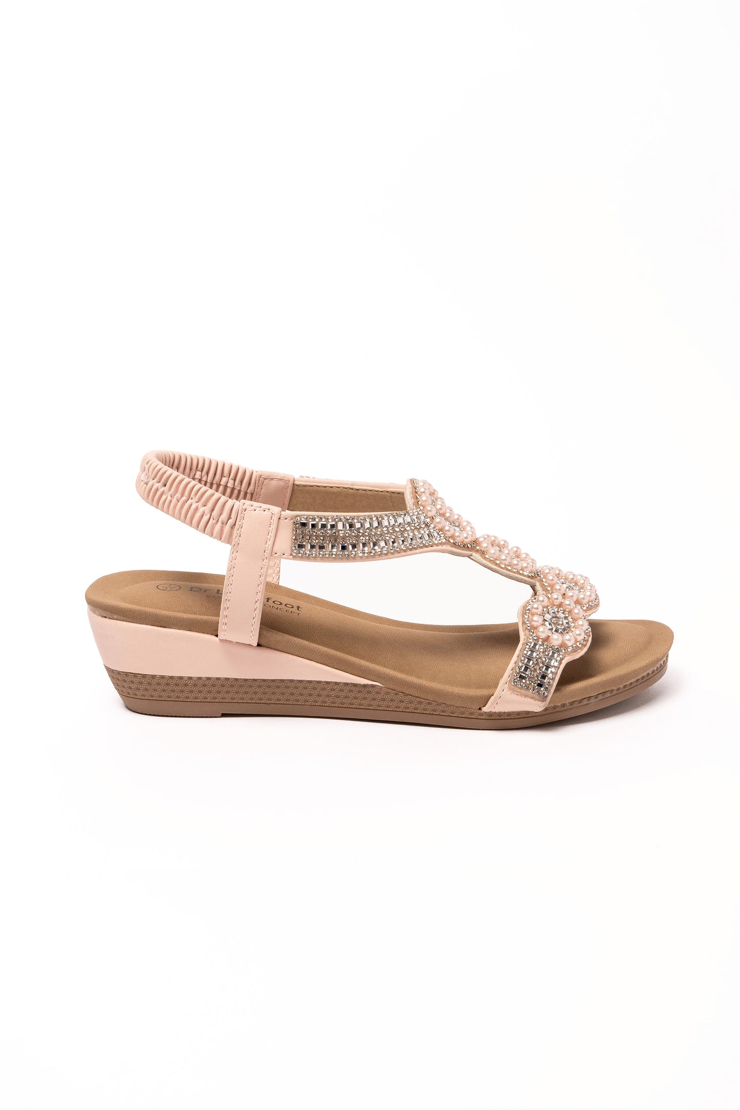 Sienna Nude Diamanti Sandal with Pearls