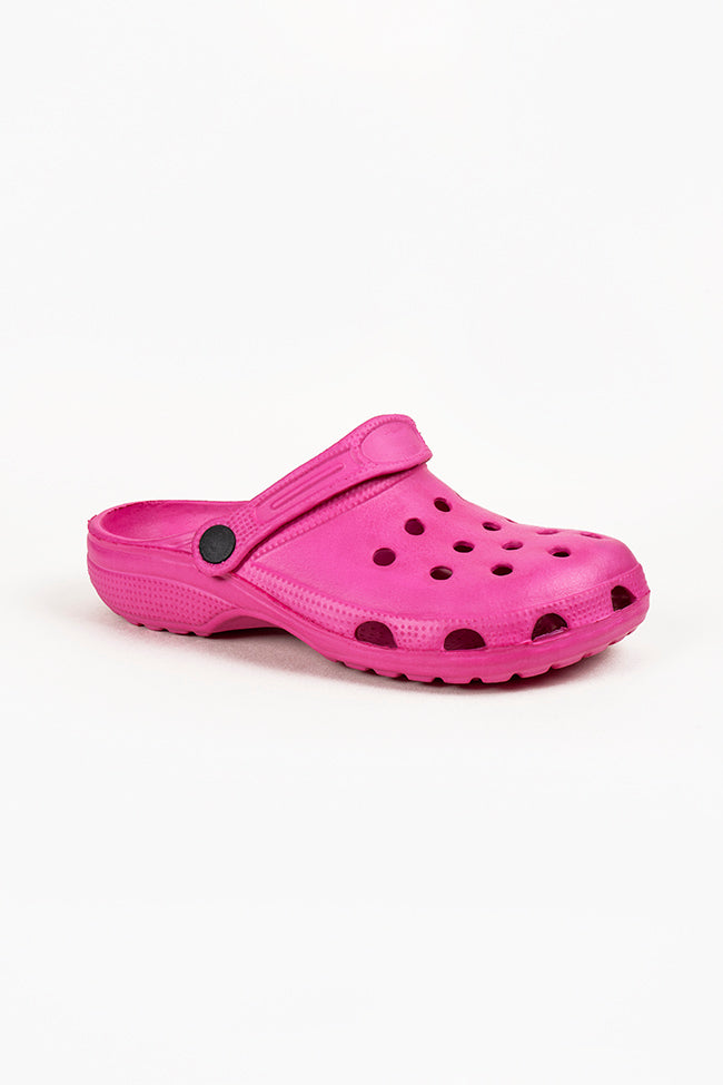 Jennifer Youth Fuchsia Clogs