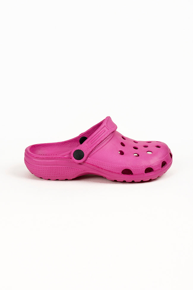 Jennifer Youth Fuchsia Clogs