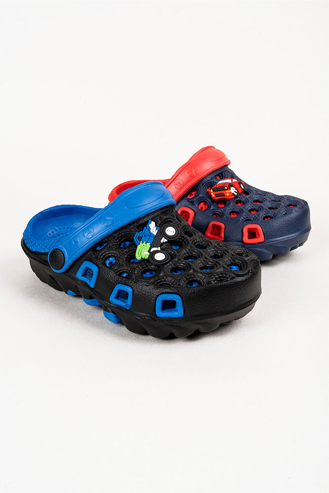Oliver Red and Blue Prepacked Clogs Size 30-35