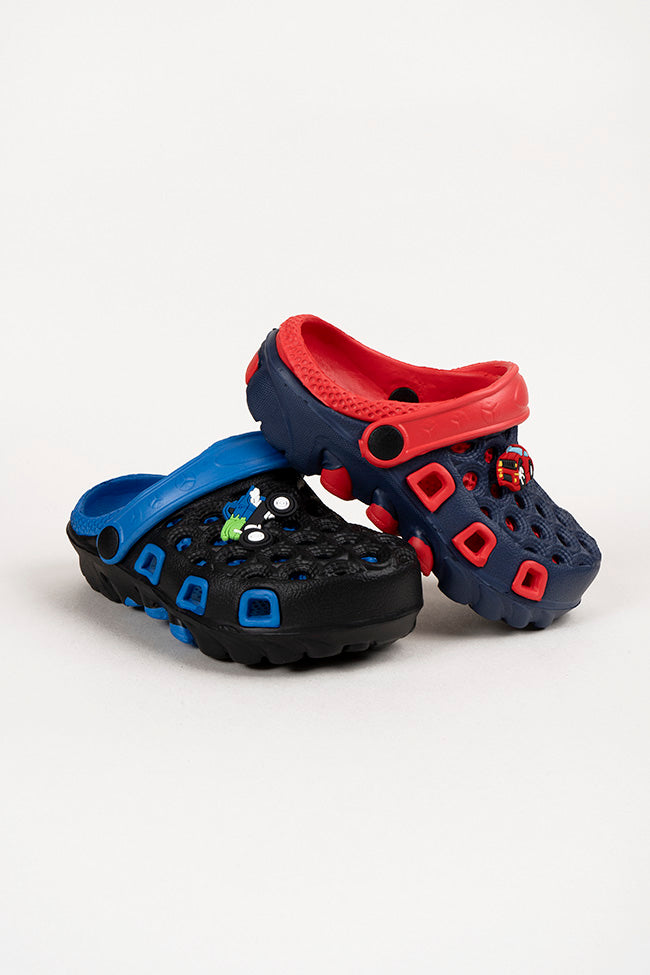 Oliver Red and Blue Prepacked Clogs Size 30-35