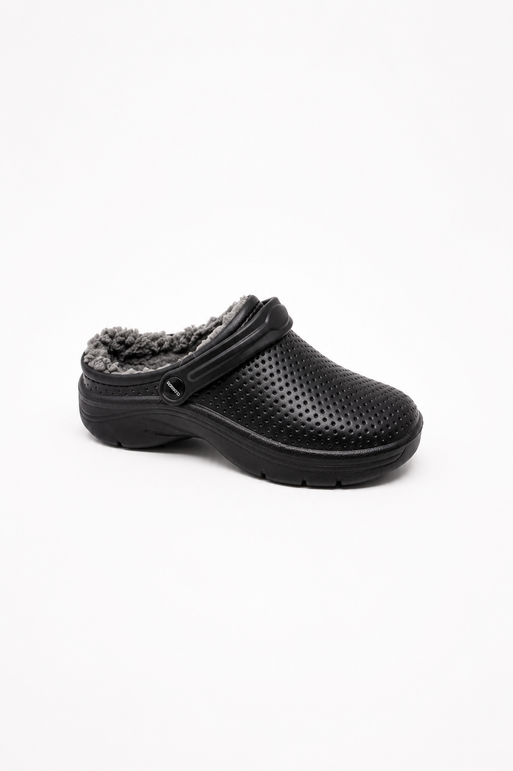 Wyatt Men Fur Lined Full Garden Clog Black UK7-11