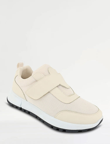 NEW Avery Ladies Touch Fasten Beige Trainers