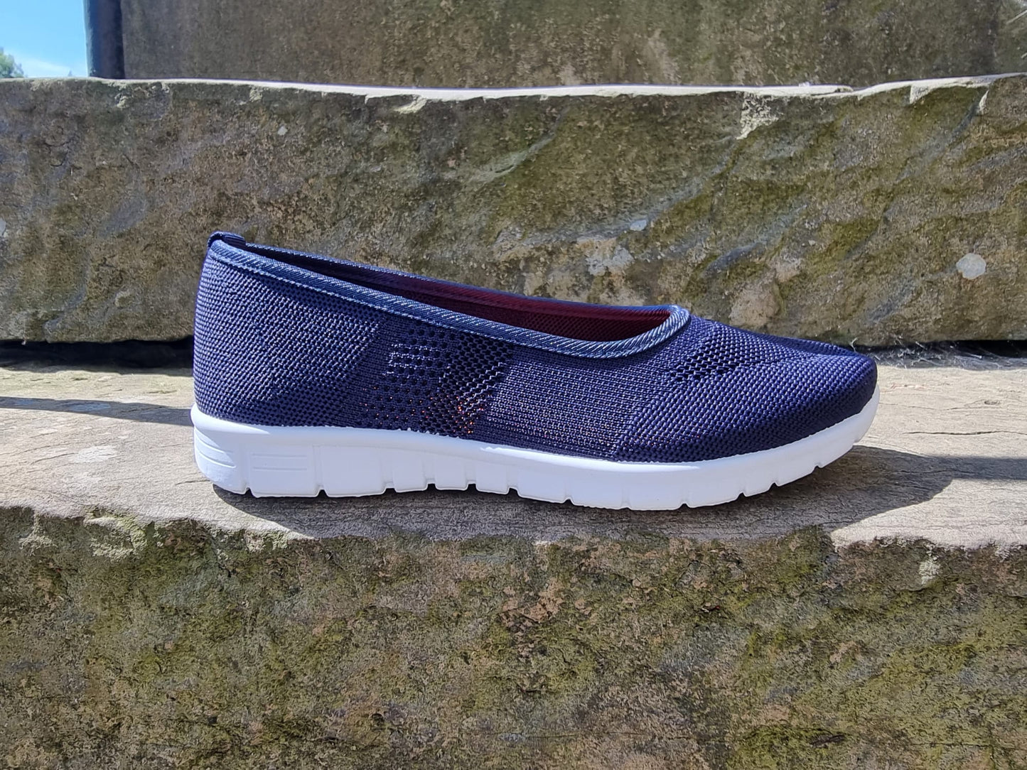 Jasmine Slip On Dark Blue Canvas