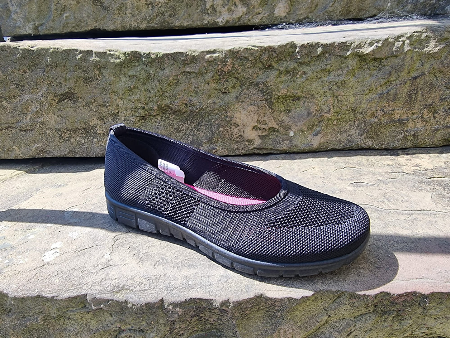 Jasmine Slip On Black Canvas