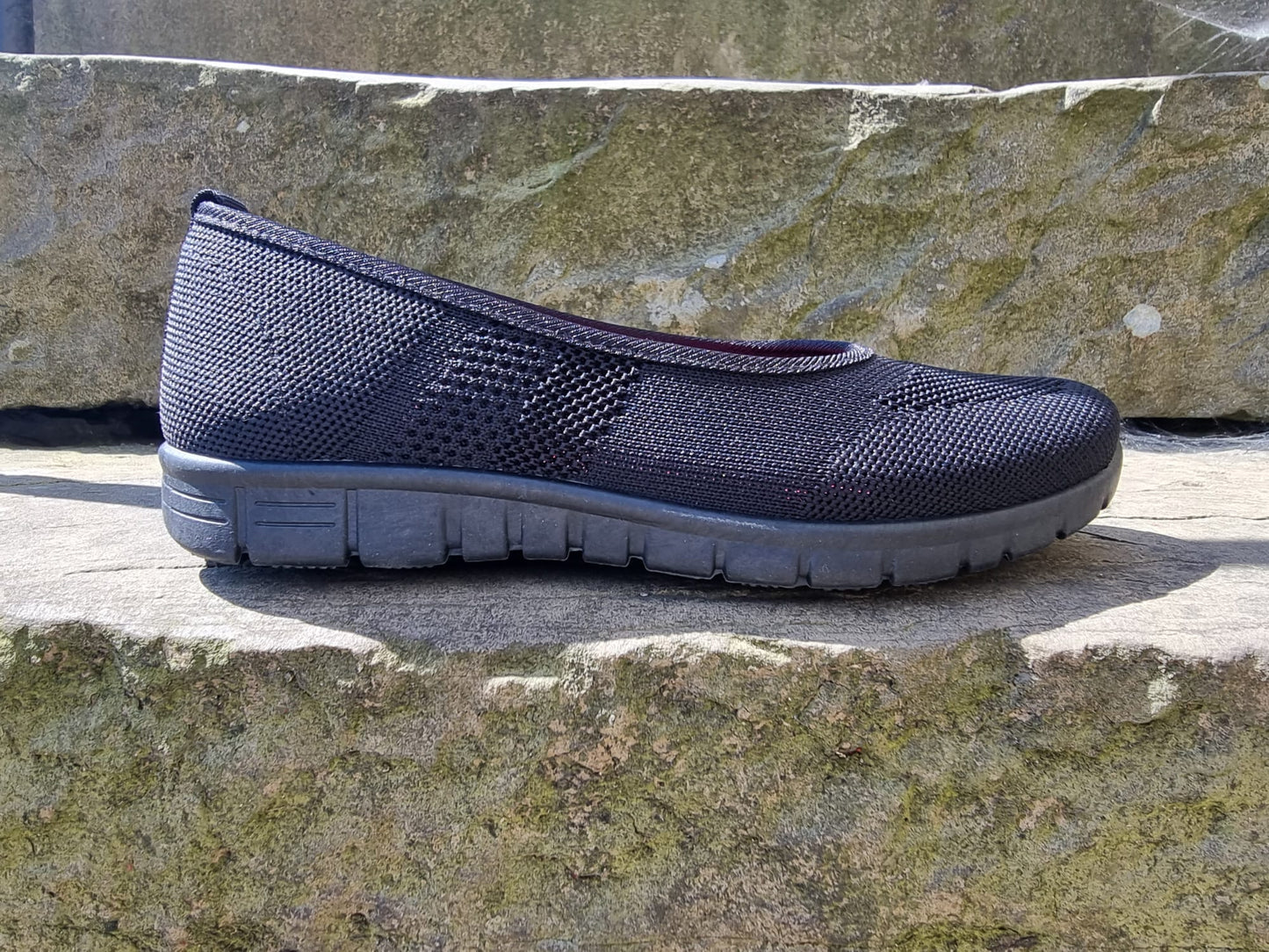 Jasmine Slip On Black Canvas