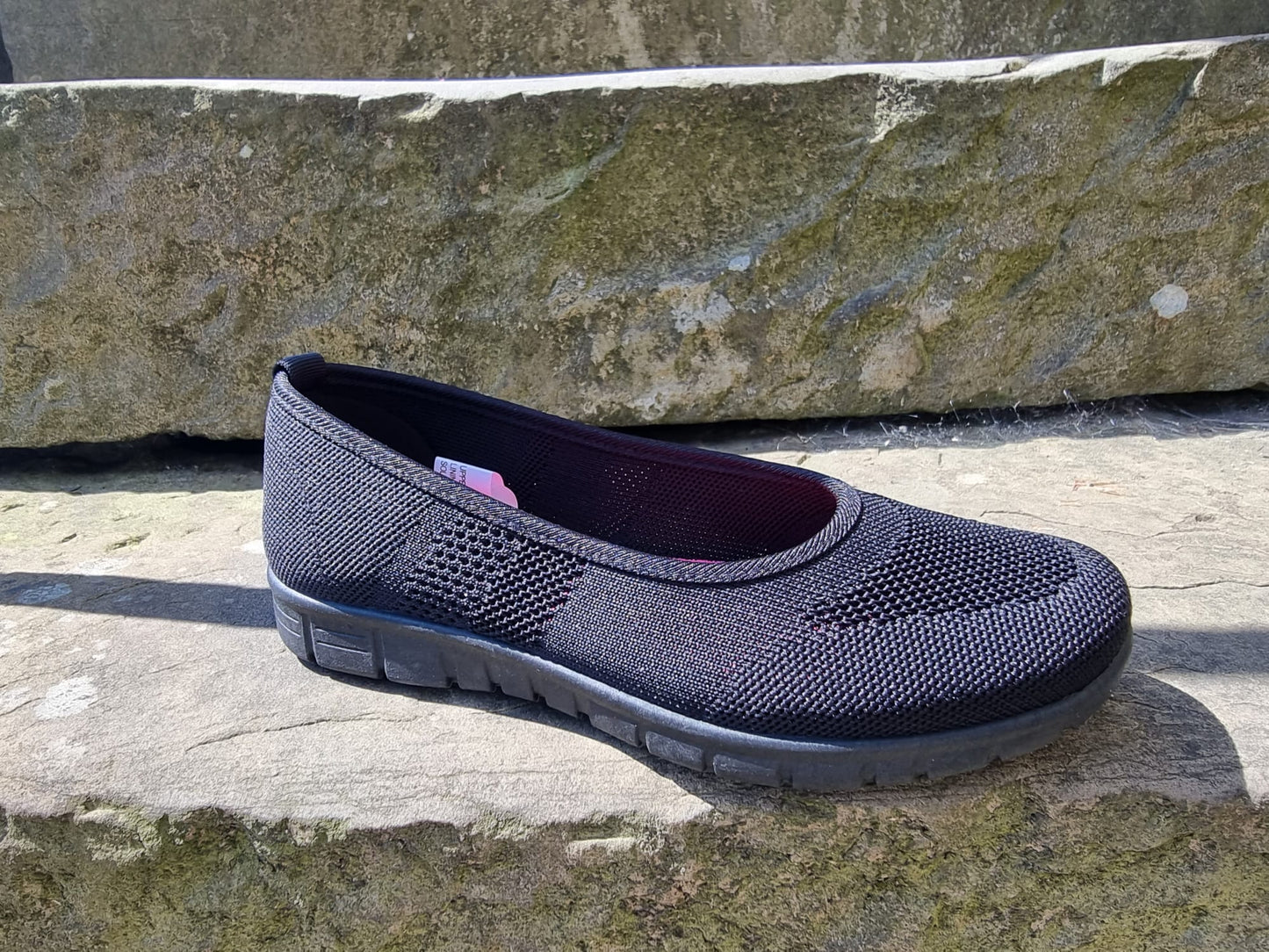 Jasmine Slip On Black Canvas