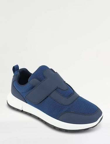NEW Richard Men Touch Fastening Navy Trainers