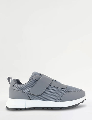 NEW Richard Men Touch Fastening Grey Trainers