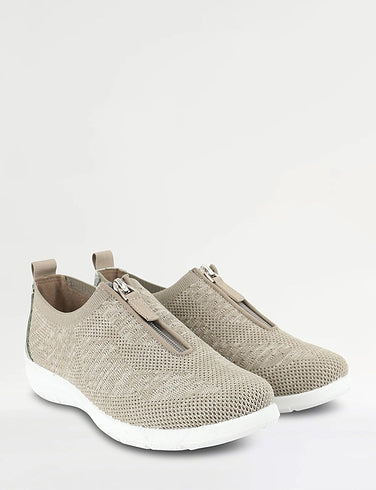 NEW Adriana Ladies Khaki Zip Trainers