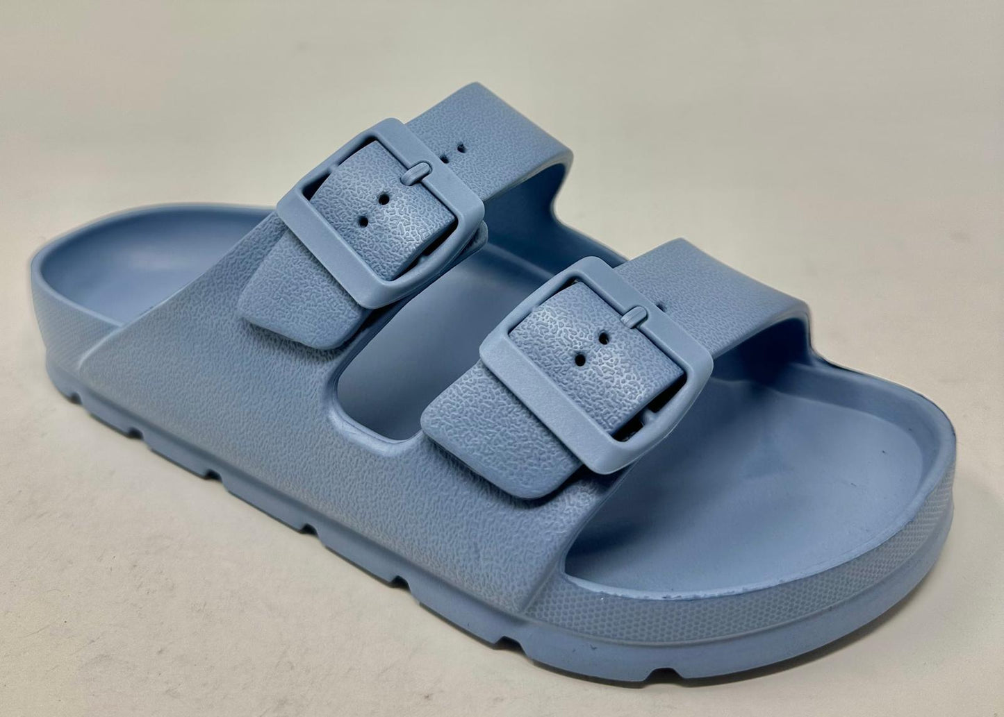 Layla Ladies Adjustable Twin Buckle Denim Sandal