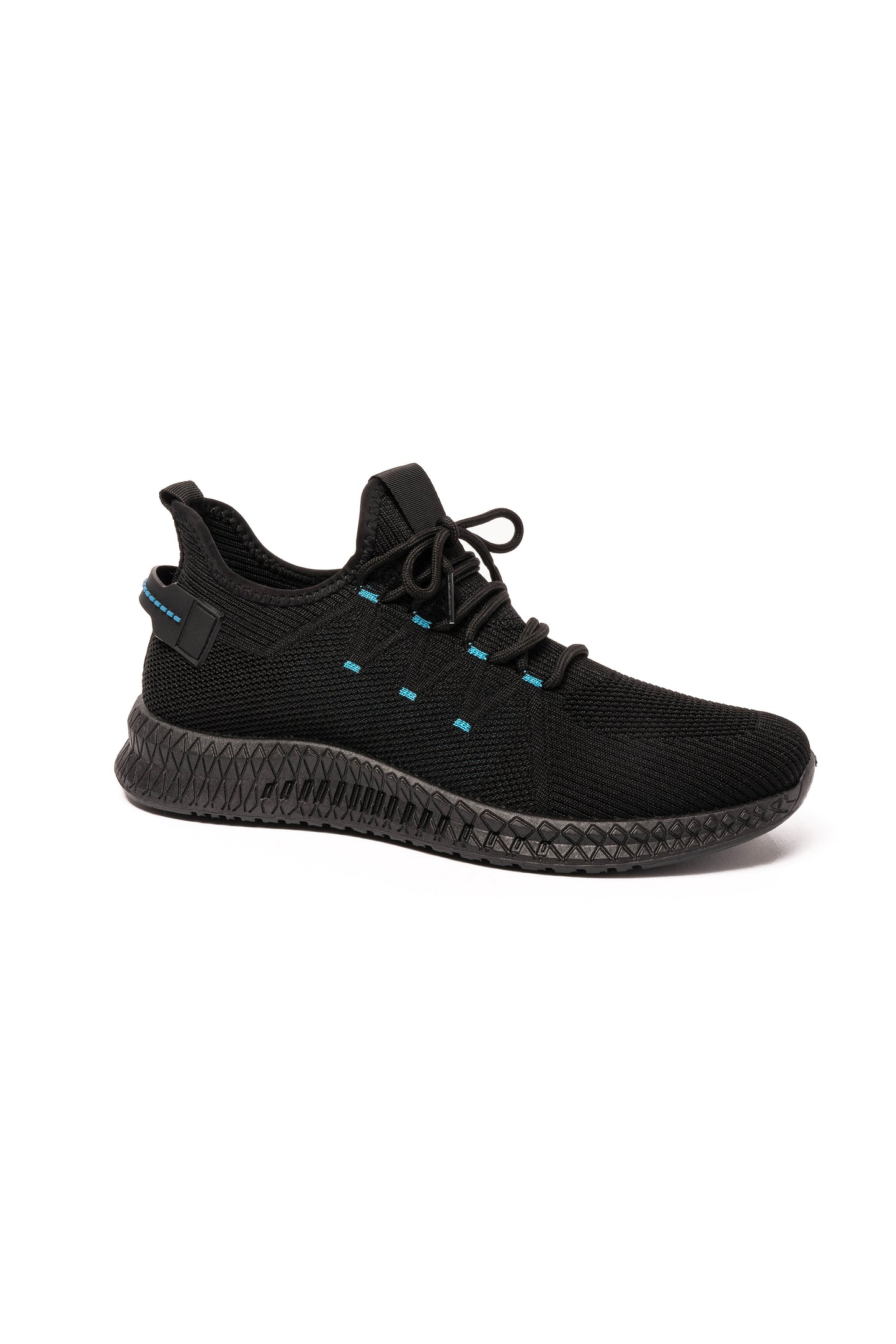 Josh Black Slip on Knitted Trainer