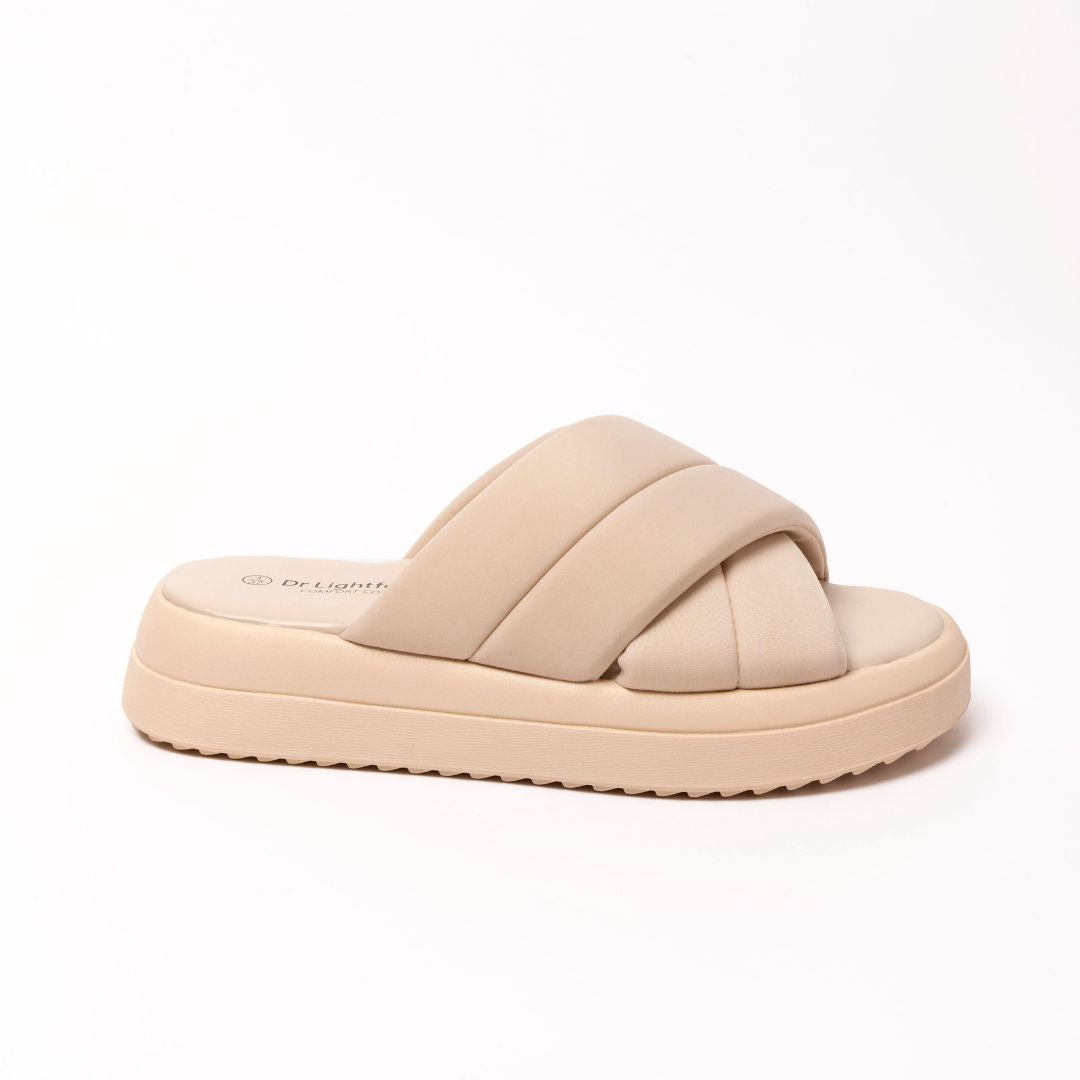 Mia Crossover Wedge Slider Stone