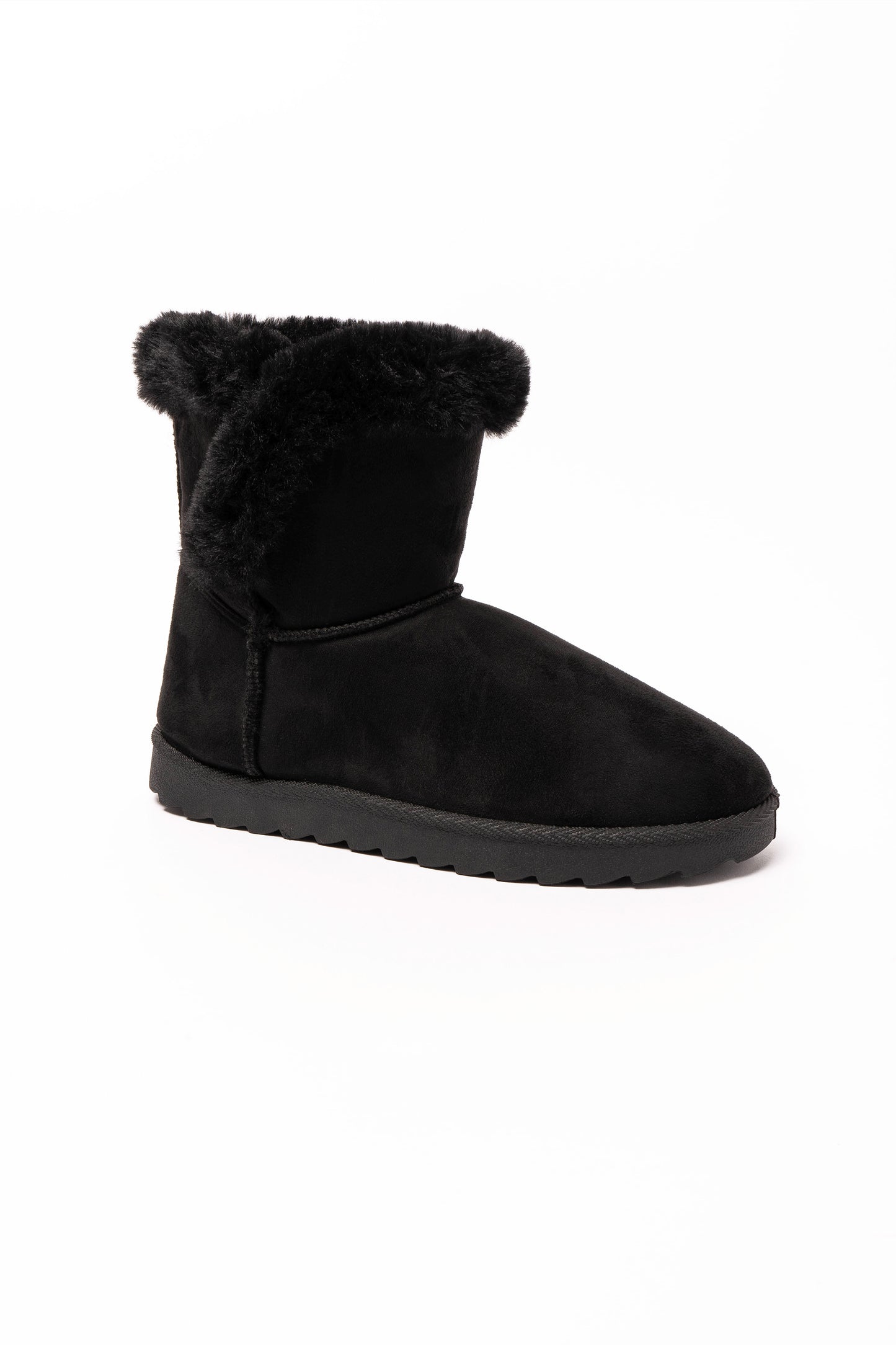 UMA FUR LINED ANKLE BOOT Black