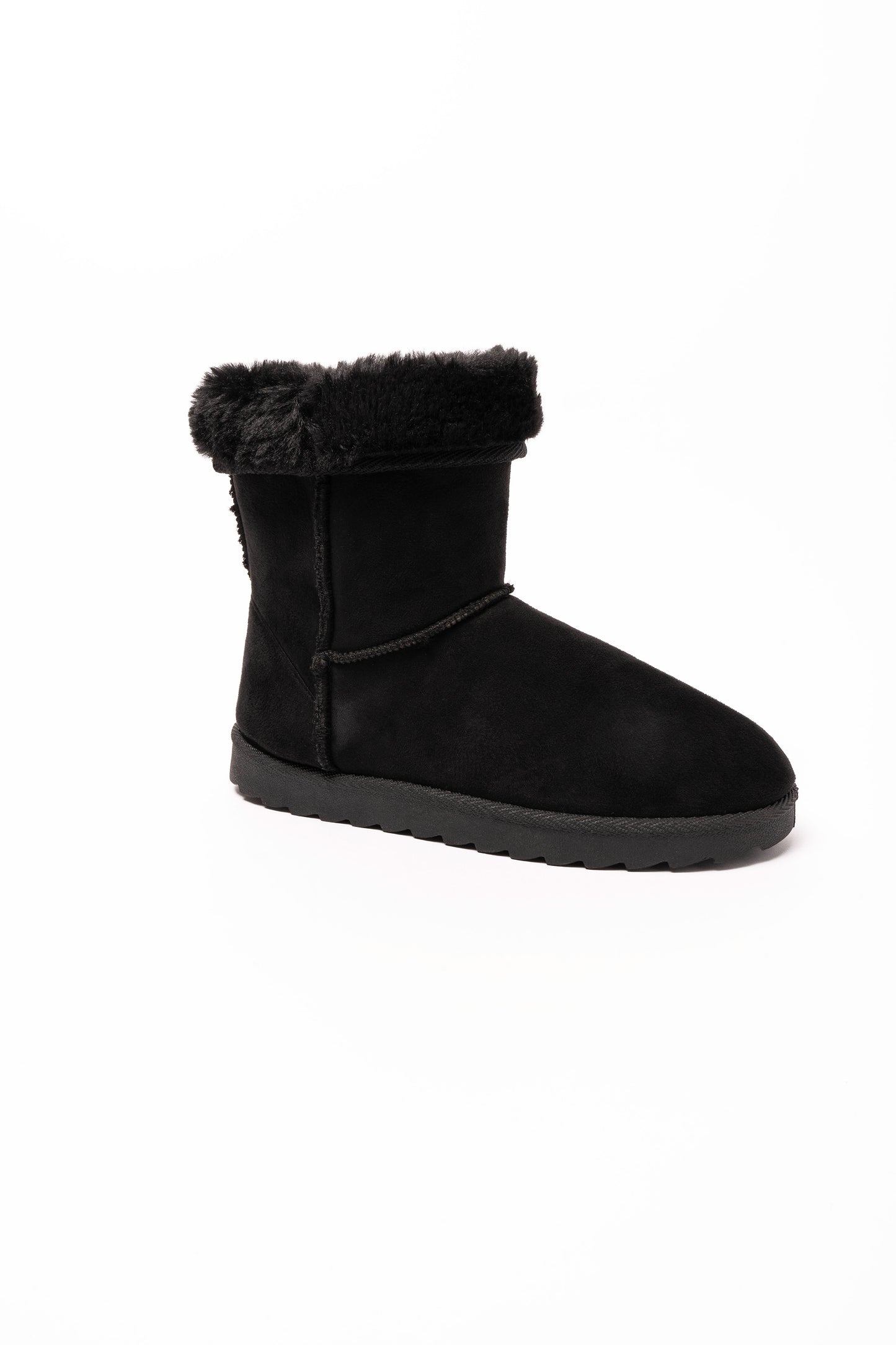 GEORGIA Black FUR LINED CALF LENGTH BOOT Wholesale