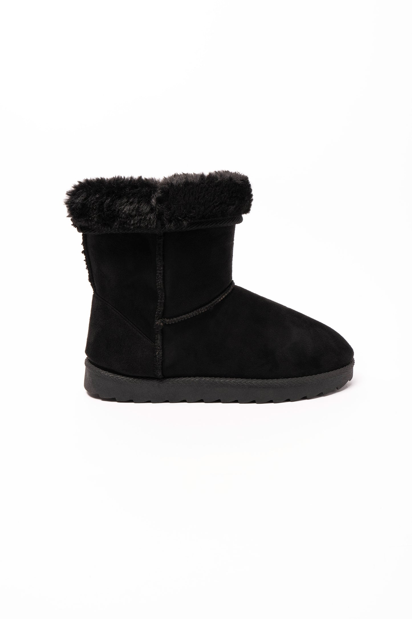 GEORGIA Black FUR LINED CALF LENGTH BOOT Wholesale