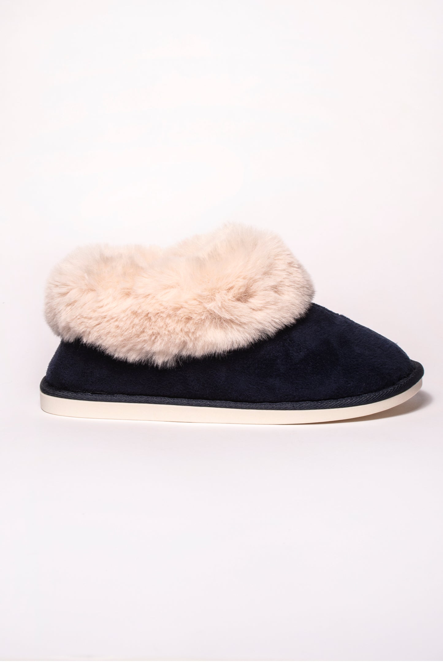 Diana Faux Fur Collar Slippers