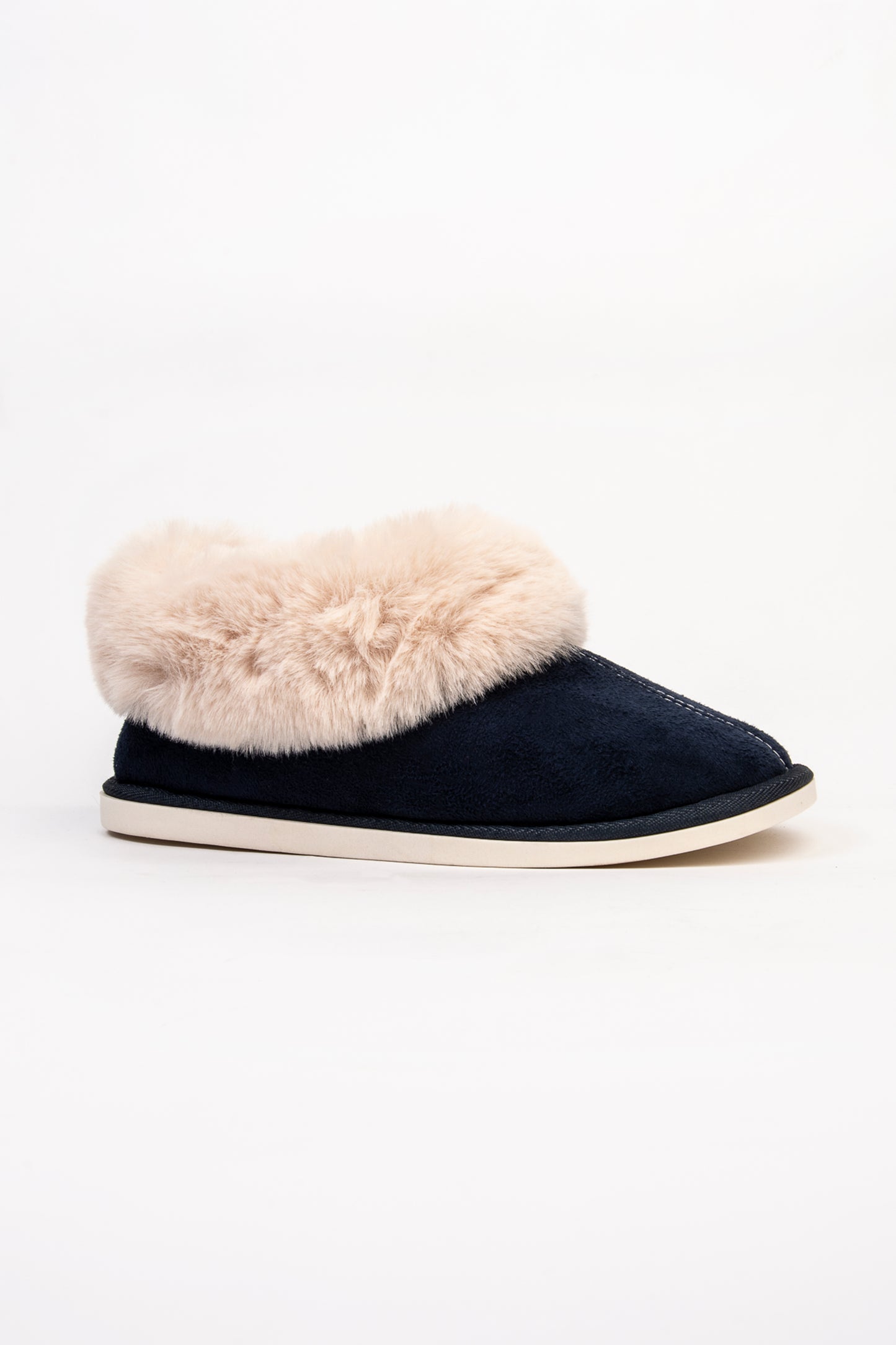 Diana Faux Fur Collar Slippers