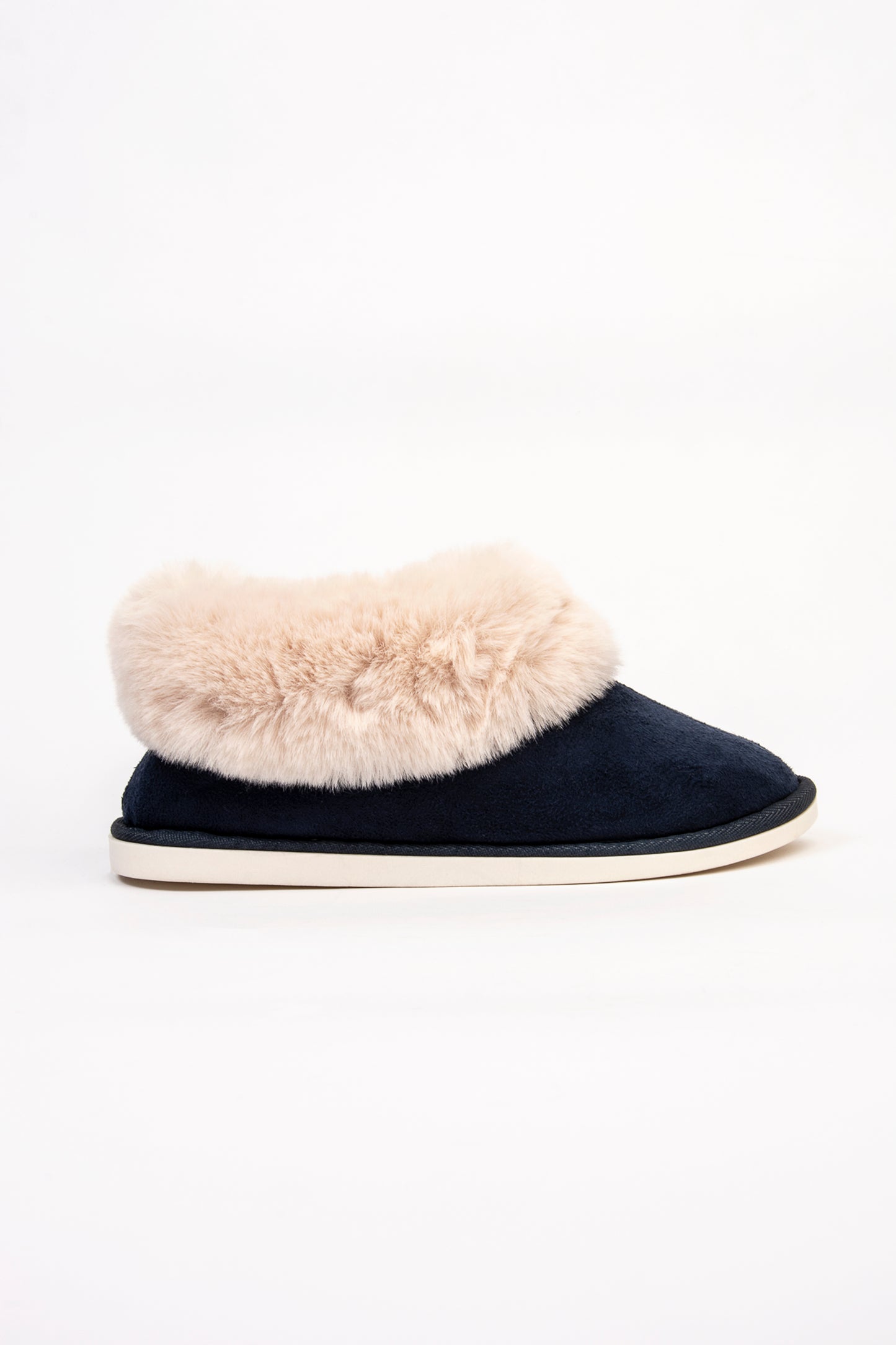 Diana Faux Fur Collar Slippers