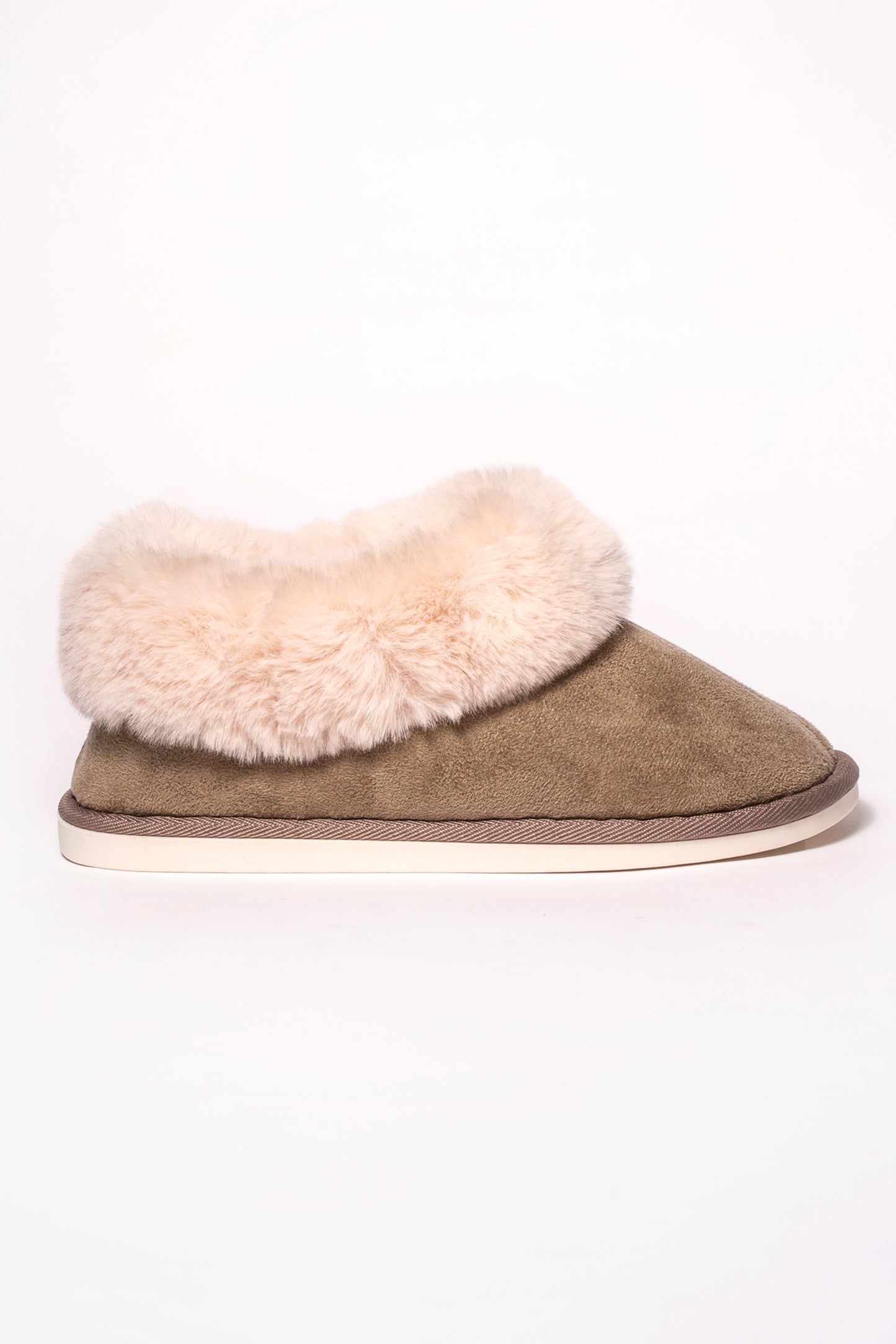 Diana Faux Fur Collar Slippers