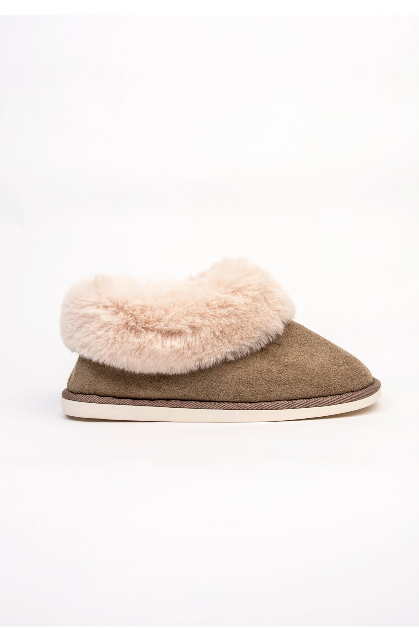Diana Faux Fur Collar Slippers