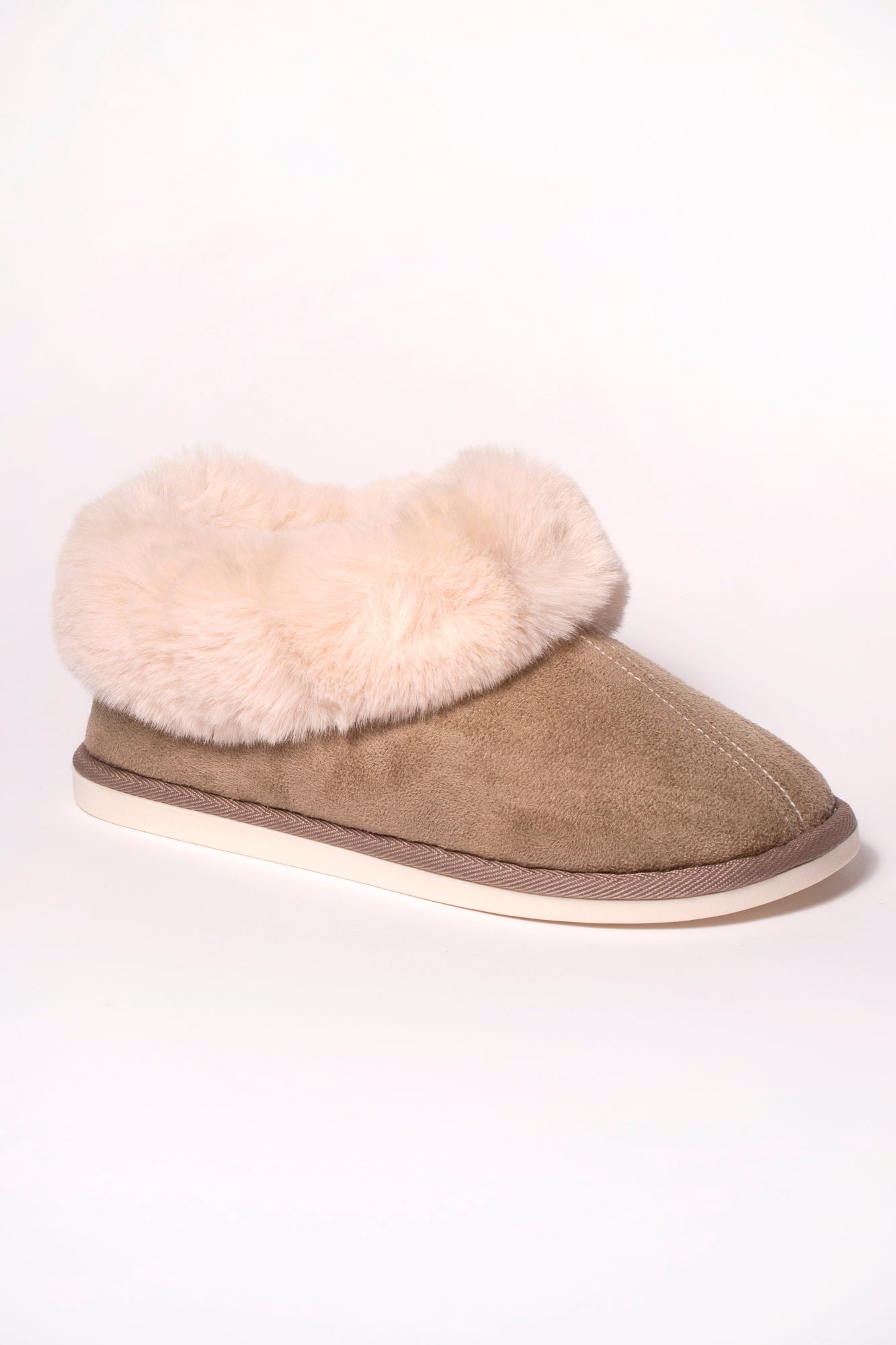 Diana Faux Fur Collar Slippers