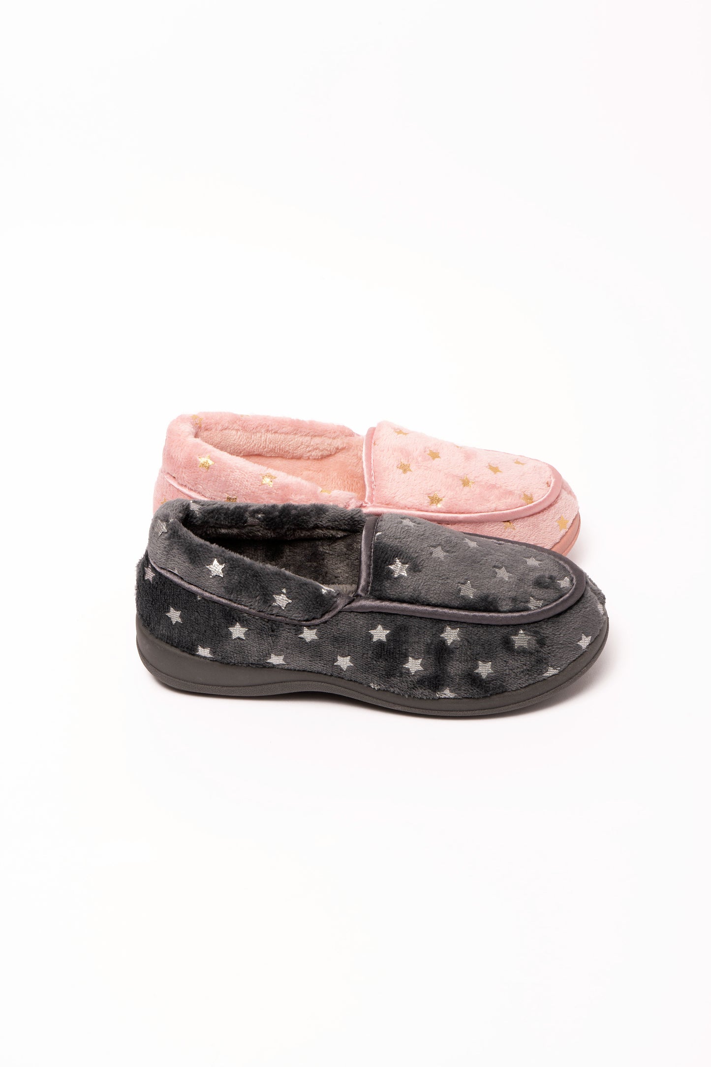 Virginia Stars Bucket Slipper Pink and Grey