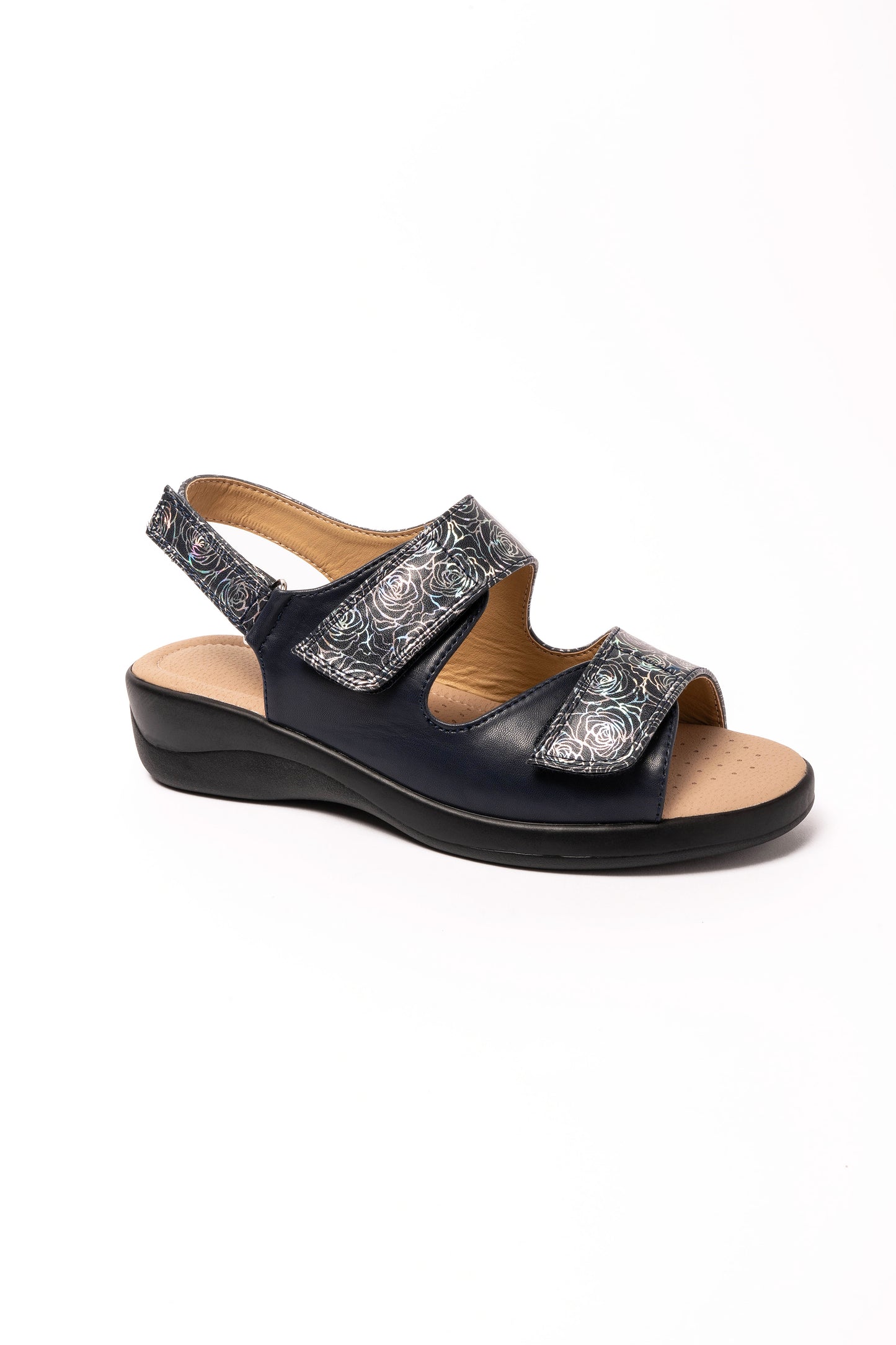 Clara Touch Fasten Sandal Black