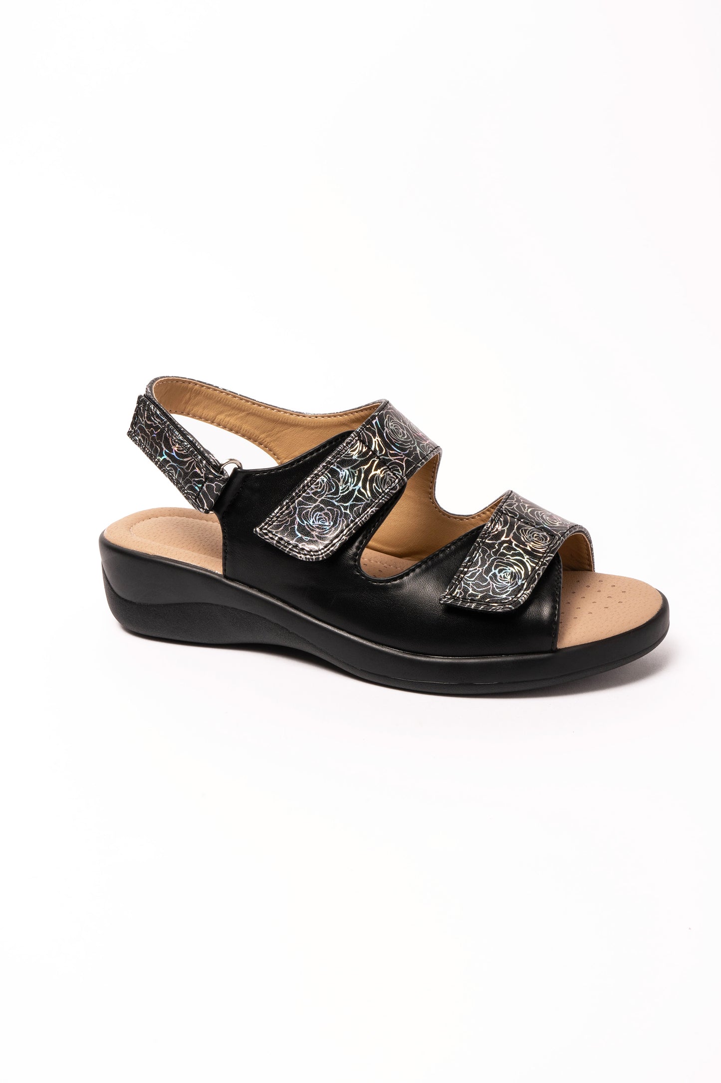 Clara Touch Fasten Sandal Black