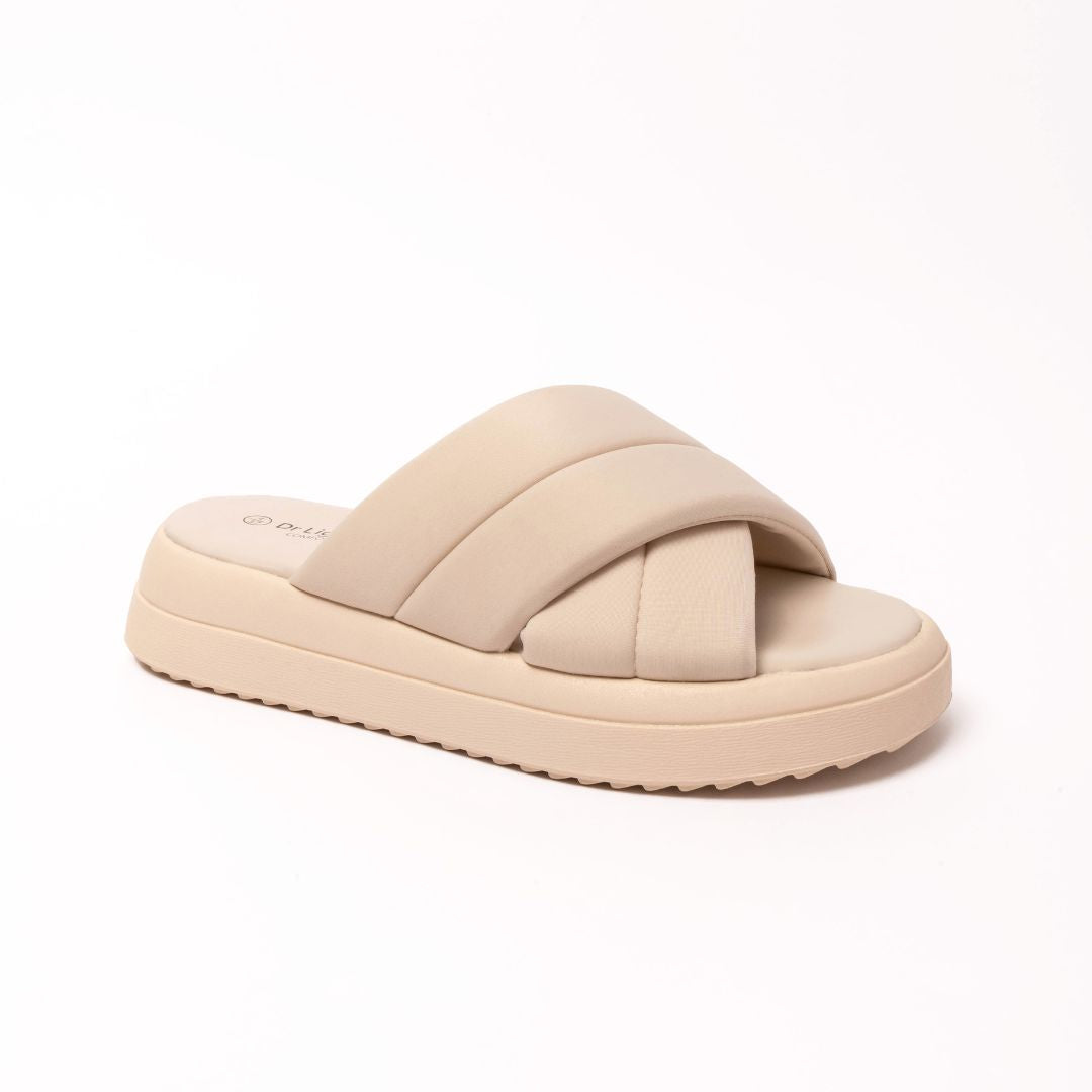 Mia Crossover Wedge Slider Stone